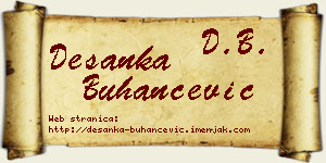 Desanka Buhančević vizit kartica